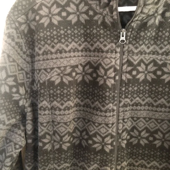 Old Navy Snowflake Fleece Zip Up Jacket XXL - Picture 2 of 5